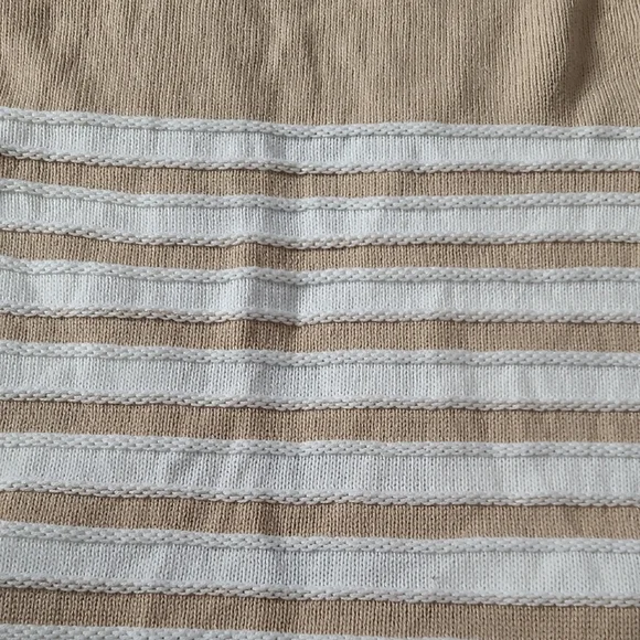 New J. Crew Women's Tan and Cream Striped Open Cardigan Swearter Size Xs - Picture 8 of 9